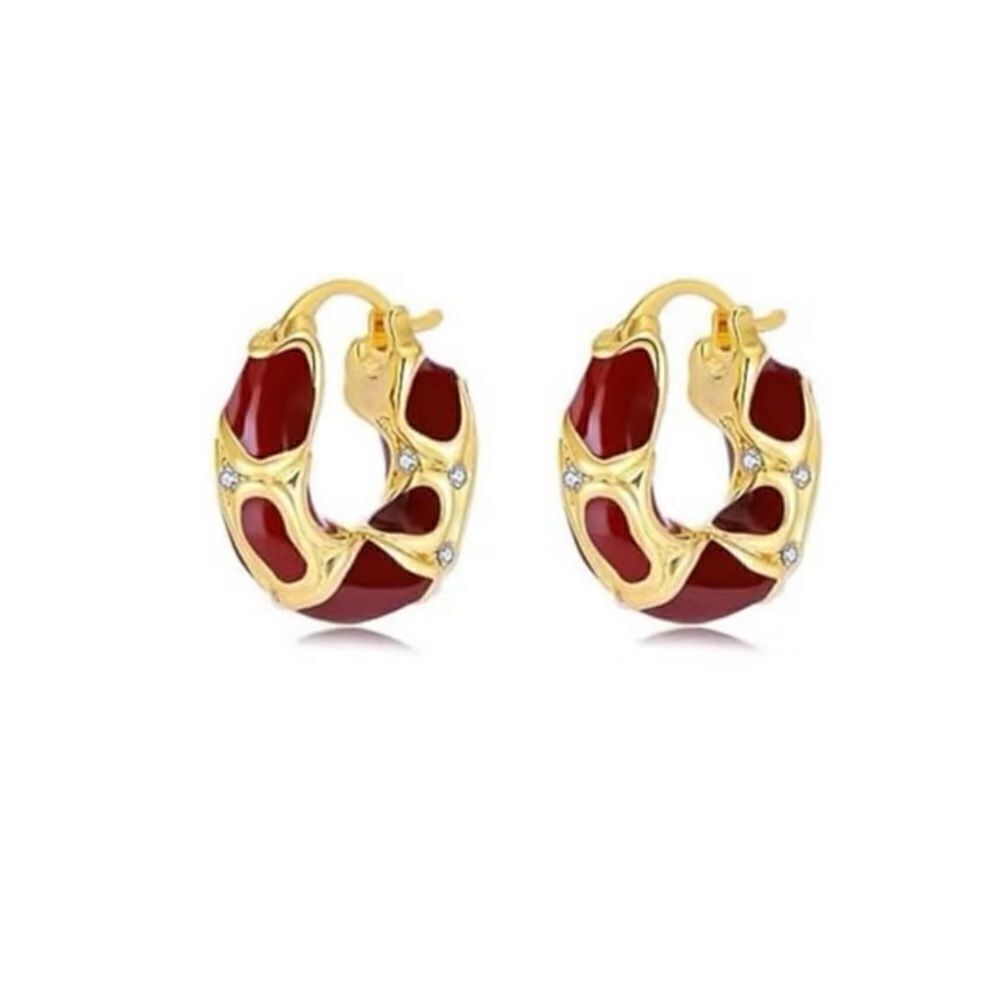 Vintage style hoop earrings N315